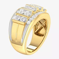 Mens 1½ CT. T.W. Genuine Diamond 10K or 14K Gold Ring