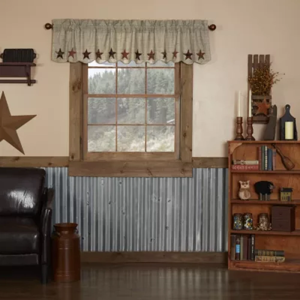 Vhc Brands Abilene Star Rod Pocket Scallop Valance