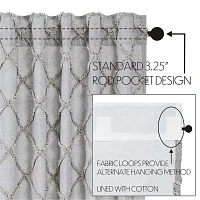 Vhc Brands Frayed Lattice Rod Pocket Tailored Valance