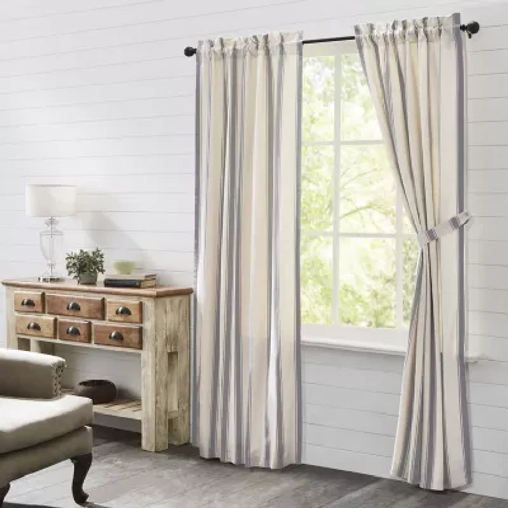 Vhc Brands Grace Rod Pocket Light-Filtering Set of 2 Curtain Panel