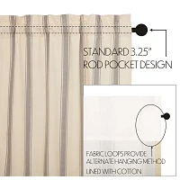 Vhc Brands Grace Rod Pocket Light-Filtering Set of 2 Curtain Panel
