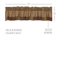 Vhc Brands Cedar Ridge Block Border Rod Pocket Tailored Valance