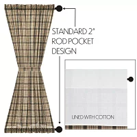 Vhc Brands Cider Mill Light-Filtering Rod Pocket Single Door Panel Curtain