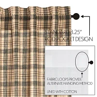 Vhc Brands Cider Mill Rod Pocket Light-Filtering Set of 2 Curtain Panel