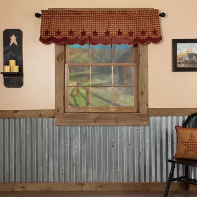 Vhc Brands Country Star Layered Rod Pocket Scallop Valances