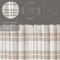 Vhc Brands Country Woven Plaid Rod Pocket Light-Filtering Set of 2 Curtain Panel
