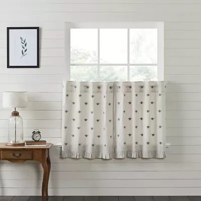 Vhc Brands Embroidered Bee 2-pc. Rod Pocket Window Tier