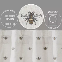 Vhc Brands Embroidered Bee Rod Pocket Tailored Valance