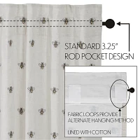 Vhc Brands Embroidered Bee Rod Pocket Tailored Valance