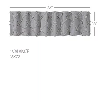 Vhc Brands Frayed Lattice Rod Pocket Tailored Valance