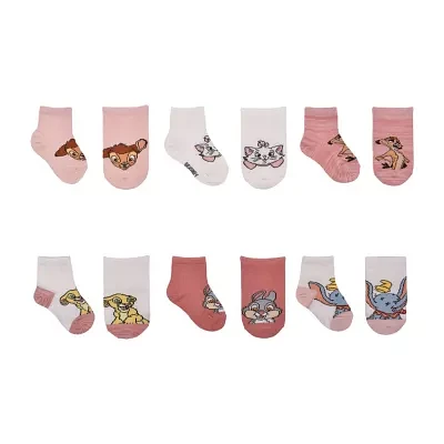 Toddler Girls 6 Pair Quarter Ankle Socks