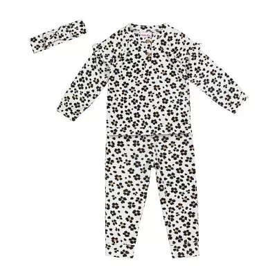 Little Lass Velour Toddler Girls 3-pc. Pant Set