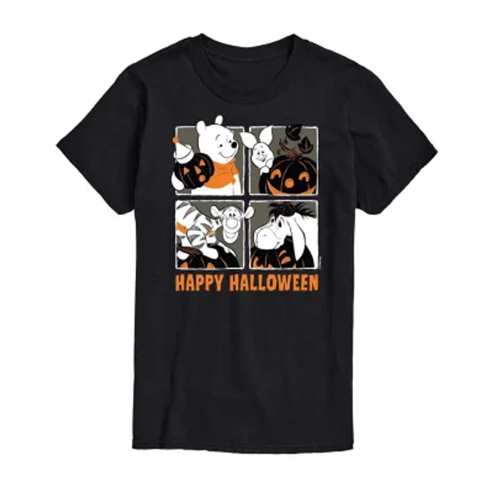 Mens Short Sleeve Winnie The Pooh Halloween Graphic T-Shirt