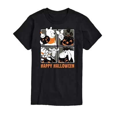 Mens Short Sleeve Winnie The Pooh Halloween Graphic T-Shirt