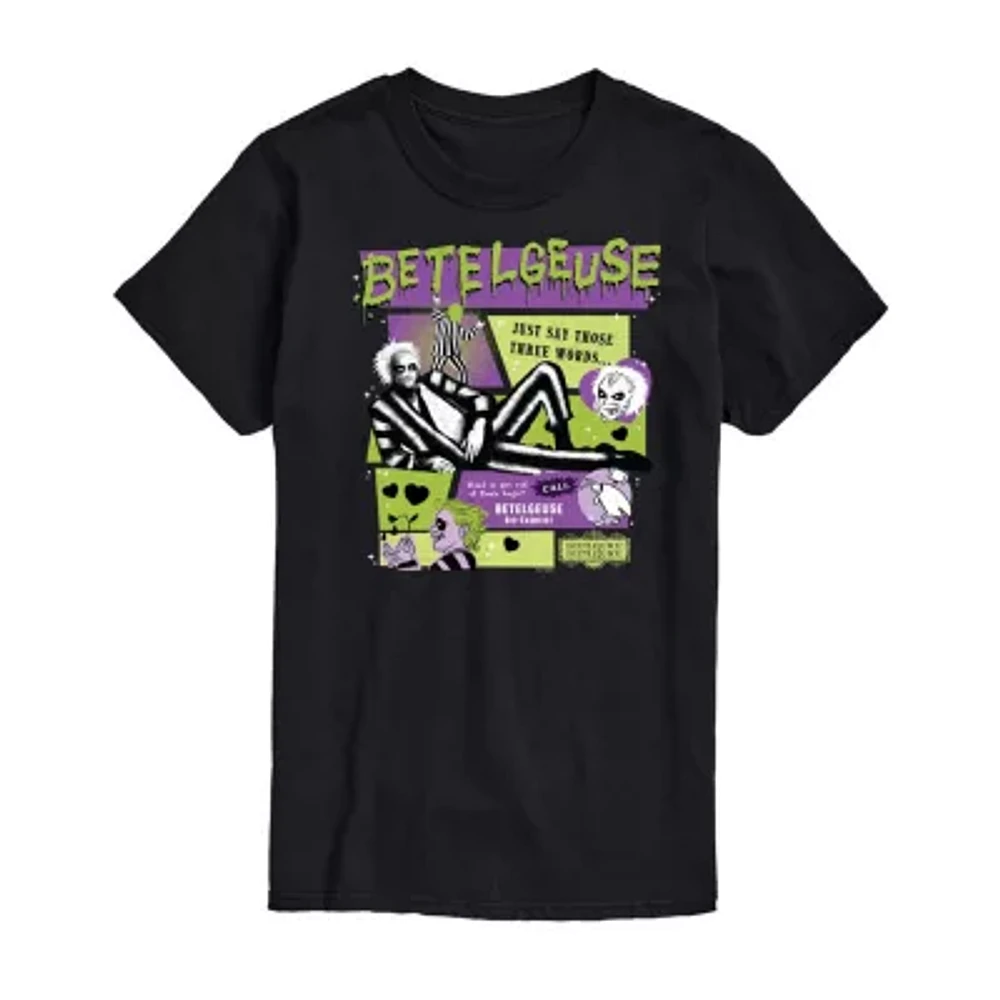 Mens Short Sleeve Beetlejuice Graphic T-Shirt