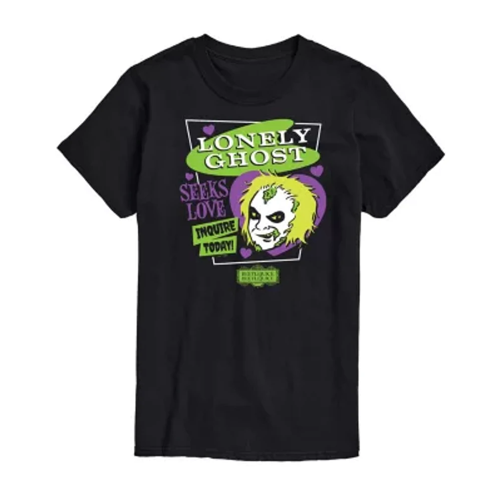 Mens Short Sleeve Beetlejuice Graphic T-Shirt