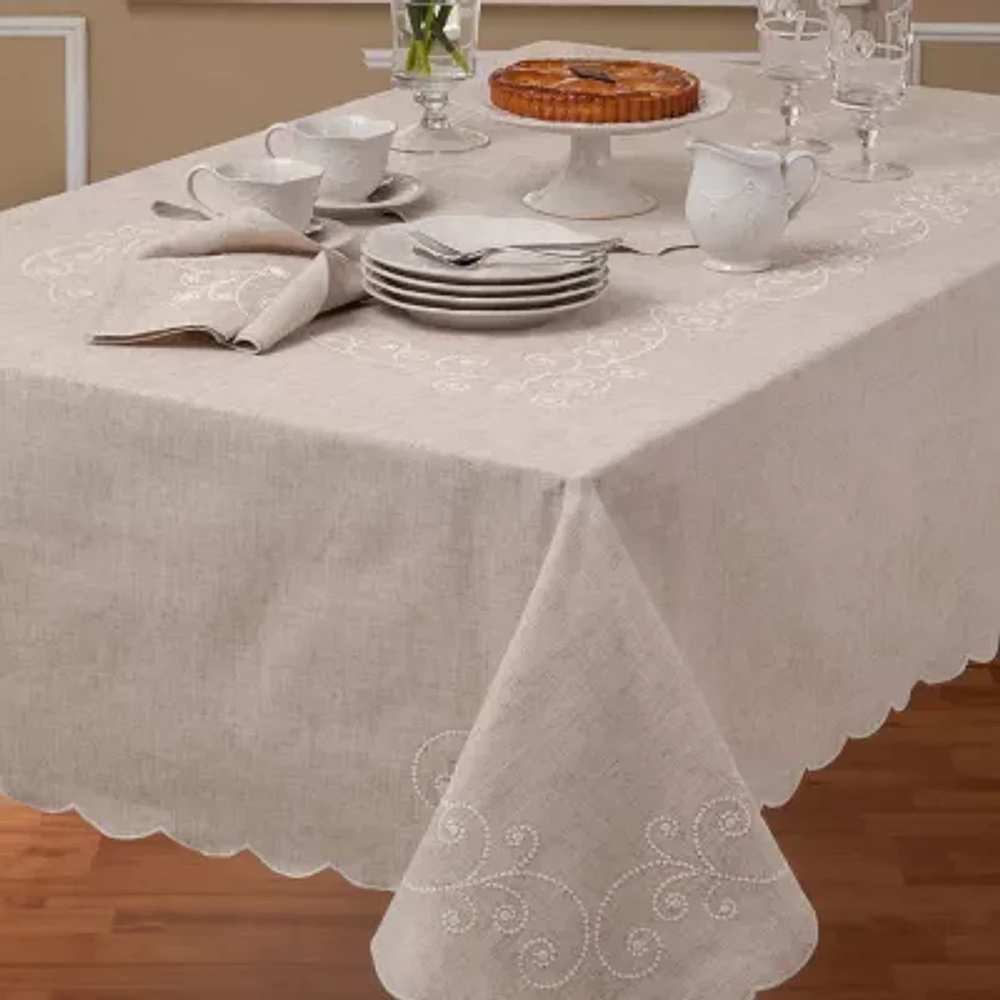 Lenox French Perle Linen Tablecloth