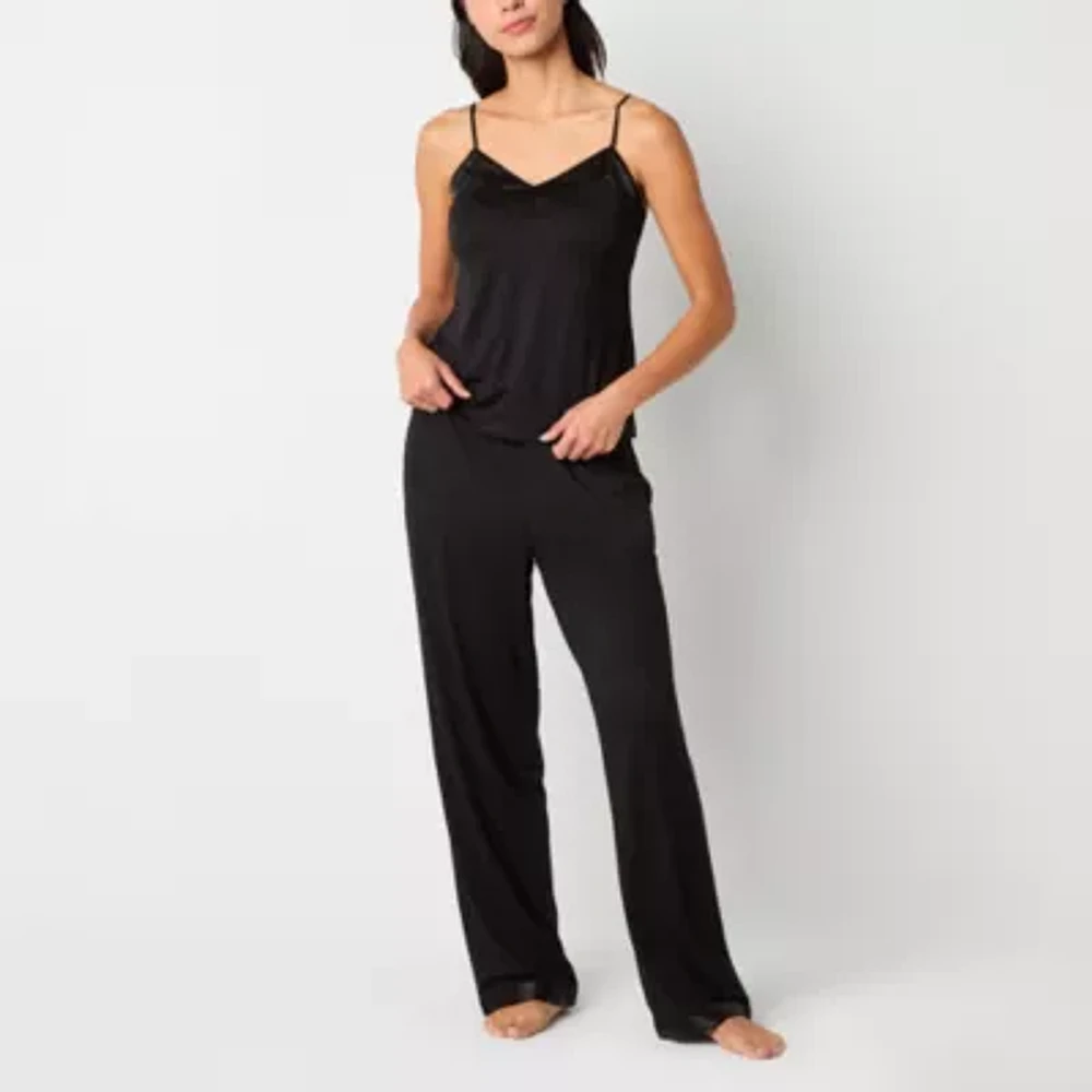 Ambrielle Womens Sleeveless 2-pc. Pant Pajama Set