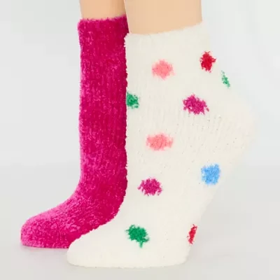 Mixit Cozy Chenille 2 Pair Low Cut Socks Womens