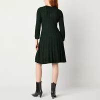 Jessica Howard Womens 3/4 Sleeve Sweater Dress Petite