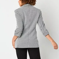 Black Label by Evan-Picone Houndstooth Suit Jacket