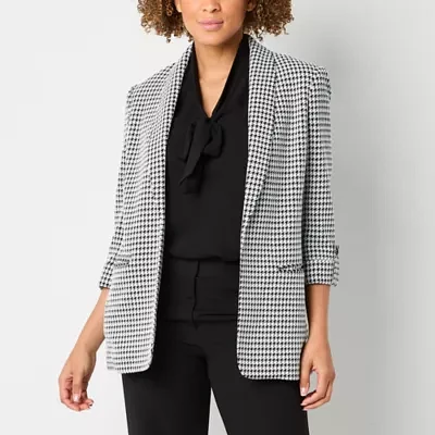 Black Label by Evan-Picone Houndstooth Suit Jacket