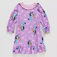 Toddler Girls Bluey Crew Neck Long Sleeve Nightgown