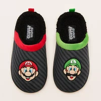 Boys Super Mario Slip-On Slippers