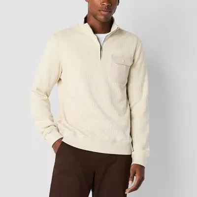 Frye and Co. Mens Mock Neck Long Sleeve Pullover Sweater