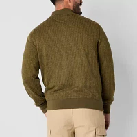 Frye and Co. Mens Mock Neck Long Sleeve Pullover Sweater