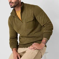 Frye and Co. Mens Mock Neck Long Sleeve Pullover Sweater