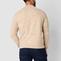 Frye and Co. Mens Mock Neck Long Sleeve Pullover Sweater