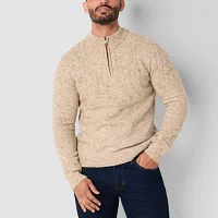Frye and Co. Mens Mock Neck Long Sleeve Pullover Sweater
