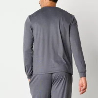 Stafford Mens Long Sleeve Crew Neck Pajama Top