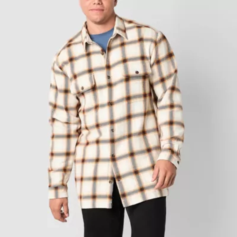 mutual weave Mens Big and Tall Midweight Shirt Jacket