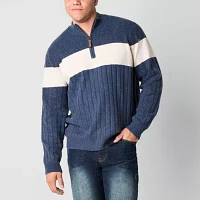 Frye and Co. Big Tall Mens Mock Neck Long Sleeve Pullover Sweater