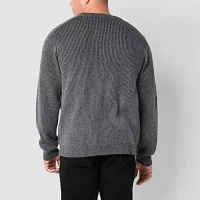 Frye and Co. Plated Crew Big Tall Mens Neck Long Sleeve Pullover Sweater