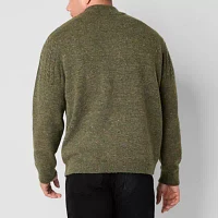 Frye and Co. Qtr Zip Big and Tall Mens Mock Neck Long Sleeve Pullover Sweater