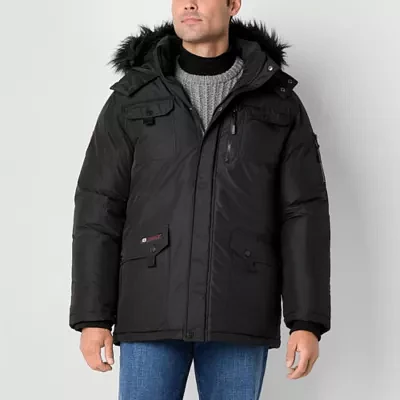 Canada Weather Gear Mens Water Resistant Wind Resistant Hooded Heavyweight Parka