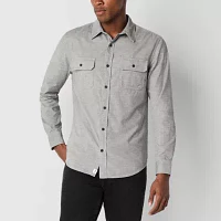 mutual weave Mens Long Sleeve Button-Down Corduroy Shirt