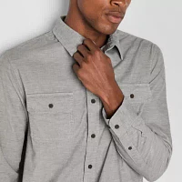 mutual weave Mens Long Sleeve Button-Down Corduroy Shirt