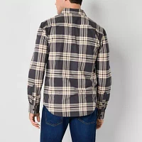 mutual weave Mens Regular Fit Long Sleeve Plaid Button-Down Shirt