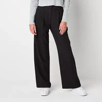 by&by Womens Fitted Wide Leg-Juniors Suit Pants