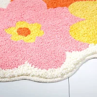 Town And Country Blossom Yellow Bath Rug