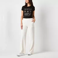 Juicy By Couture Womens Mid Rise Straight Track Pant-Juniors