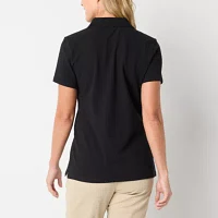 St. John's Bay Womens Short Sleeve Polo Shirt