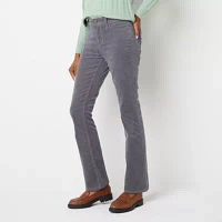 St. John's Bay Secretly Slender Womens Mid Rise Bootcut Corduroy Pant
