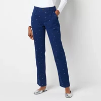 St. John's Bay Rhinestone Regular Fit Slim Trouser