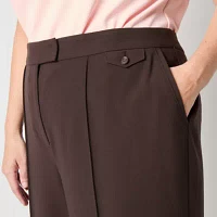 Liz Claiborne-Plus Classic Fit Wide Leg Trouser