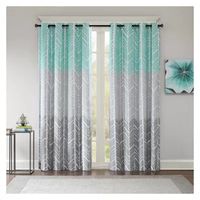 Intelligent Design Kennedy Geometric 50"W X 84"L 100% Blackout Grommet Top Single Curtain Panel